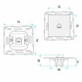 Розетка RJ45 с Рамка OSTE JNH010-S GREY
