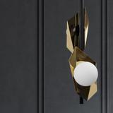 HÄNGENDE TAKLAMPA APP1410-CP SVART/GULD