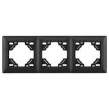 Háromszoros dugalj keret OSTE JNH015-3F Black