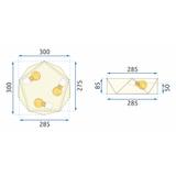 Takplafond Diamond APP875-C 30 cm Guld