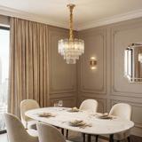 Kristall-pendellampa SWE088-CP 40cm GOLD