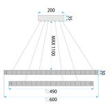 HÄNGLAMPA LED MS011-CP Roséguld 59 cm