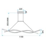 TAKLAMPA HÄNGANDE LED LHJ020-CP SVART