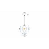 Lampa Sufitowa Wisząca Diament APP450-1CP Koralowa