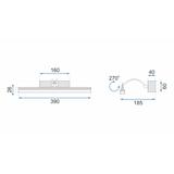 LAMPA VÄGGLAMPA BADRUMS LED ÖVER SPEGEL 9W 40CM APP372-1W KROM