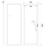 LED-SPEGEL Classico 50x160cm White