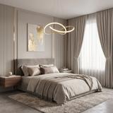 Taklampa Hängande Ring Modern LED + Fjärrkontroll APP394-CP Guld