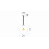 Glas taklampa APP440-1CP Transparent