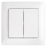 Interruptor Doble con Marco OSTE JNH007-W WHITE