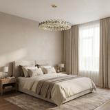 Kristall-pendellampa SWE094-CP 60cm Gold