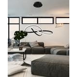Taklampa Hängande Ring Modern LED + Fjärrkontroll APP395-CP Svart