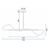 LED-taklampa APP856-CP Long Svart