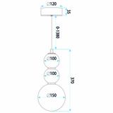 LED taklampa pendel LHJ113-3CP borstat guld