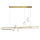 HÄNGANDE LED TAKLAMPA LHJ039-CP BORSTAD GULD