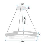 HÄNGENDE TAKLAMPA G127-CP 50 cm Guld