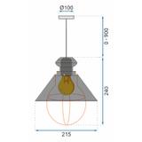 Taklampa hängande LINZ APP103-1CP Vit