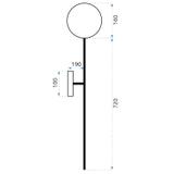 LAMPA KINKIET MODERN 90cm APP581-1W SVART