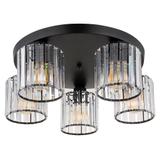 Kristalltaklampa EBT023-5C SVART