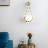 Vägglampa Klot Glas G094-1W Guld Vit