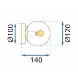 VÄGGLAMPA VÄGGLAMPE APP1250-1W Guld