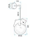 VÄGGLAMPA WHITE BEAR G161-1W