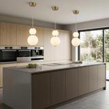 LED taklampa pendel LHJ112-2CP borstat guld