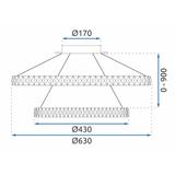 HÄNGLAMPA LED G044-2CP KROM