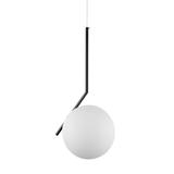 Taklampa Hängande Glasglob G107-1W Svart Vit