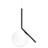 Taklampa Hängande Glasglob G107-1W Svart Vit