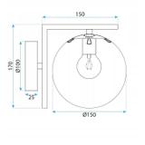 Vägglampa G101-1W Svart Vit