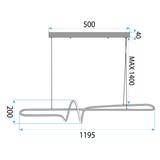 HÄNGANDE TAKLAMPA LED LHJ038-CP GULDBORSTAD