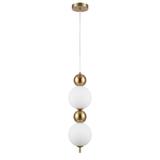 LED taklampa pendel LHJ116-2CP borstat guld