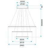 TAKLAMPA HÄNGENDE LED G041-3CP Borstad Guld