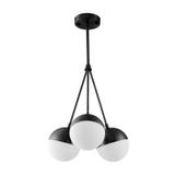 Hänglampa Glas Klot Opal APP687-3CP Svart