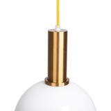 Hängande Lampa i Glas Mjölkvit Kula APP666-1CP Guld