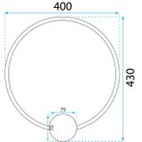 VÄGGLAMPA VÄGGLEDSARMATUR LED APP1386-CW SVART 40cm