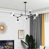 Hänglampa Glasbollar 7 Armar APP505-7C Svart