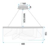 LED taklampa hängande G138-CP 50 cm Guld