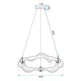 HÄNGANDE LED-LAMPA G010-CP VIT/GULD