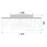 Taklampa G139-C 50 cm LED-plafond GULD