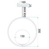 Glaspendellampa Tak Kula G110-1W Svart