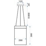 TAKLAMPA LED APP889-CP CHAIN