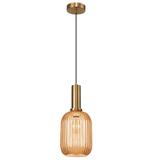 Glaspendellampa i tak med APP458-1CP Orange