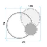 Taklampa APP1709-C LED-plafond Svart + fjärrkontroll