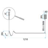 Hänglampa LHJ030-CP 120 cm BLACK