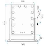 LED-spegel Style White 30x40