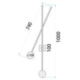 Vägglampa APP1595-2W svart