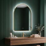 LED-VÄGGSPEGEL 80x60cm CAMLOT Brush Gold
