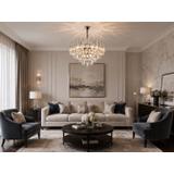 Kristall-pendellampa SWE079-CP 50cm Chrom
