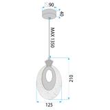 HÄNGLANDE KRISTALLAMPA LED LHJ109-1CP LJUS ROSÉGULD